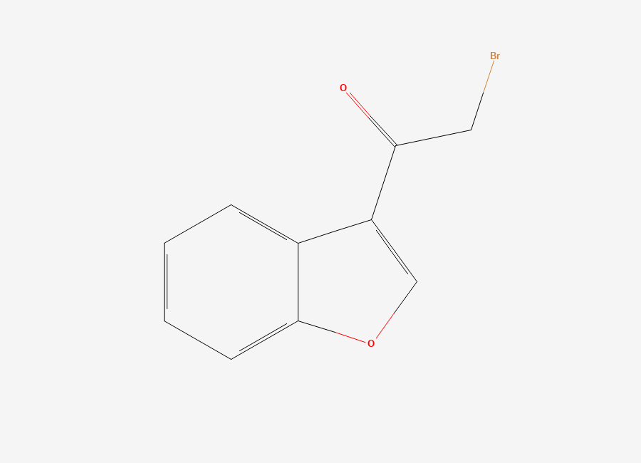 Two-dimensional chemical structure of 1-(Benzofuran-3-yl)-2-bromoethanone