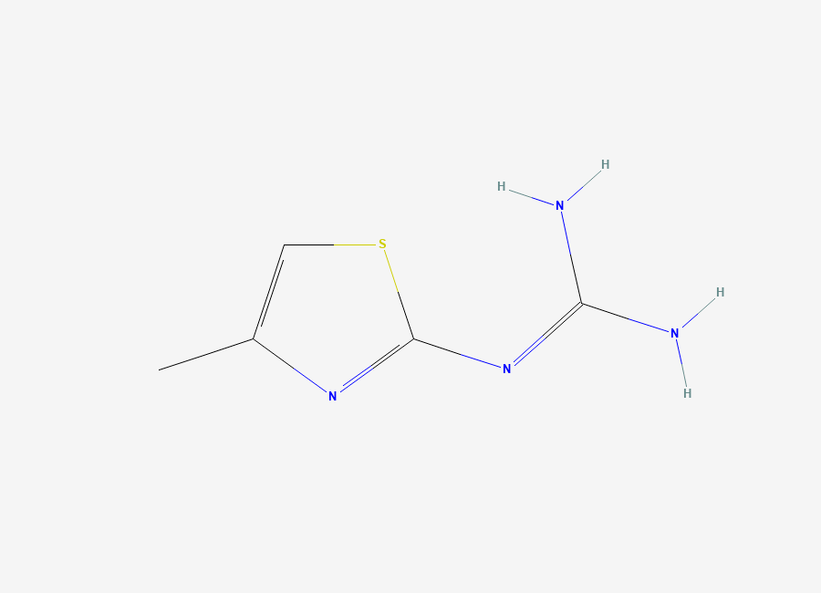 Two-dimensional chemical structure of N-(4-methyl-1,3-thiazol-2-yl)guanidine