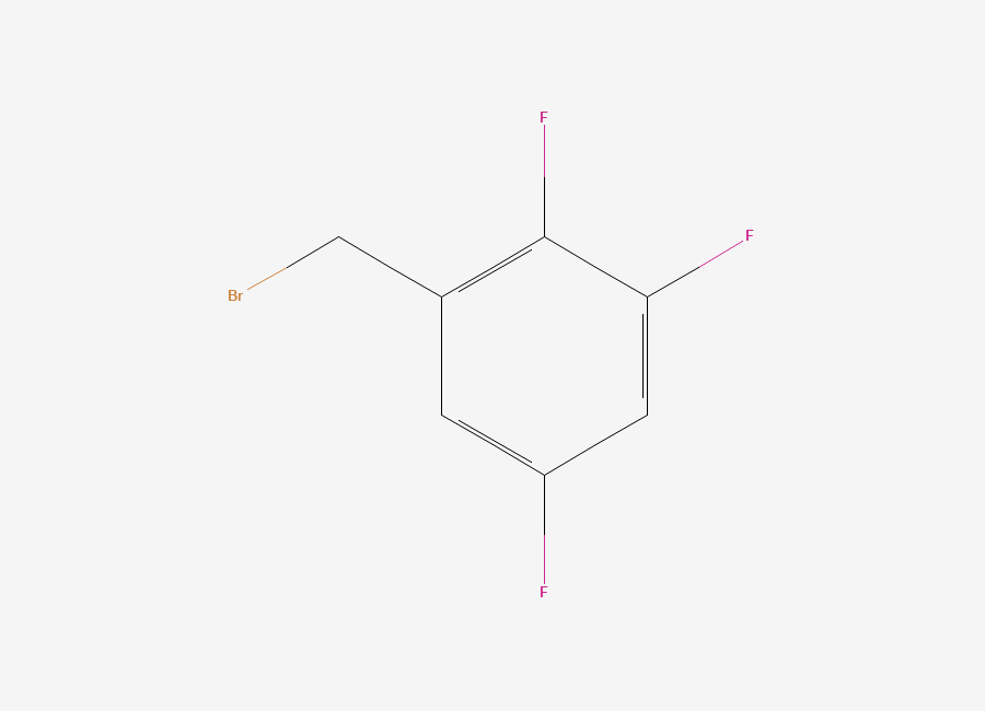 Two-dimensional chemical structure of 2,3,5-Trifluorobenzyl bromide