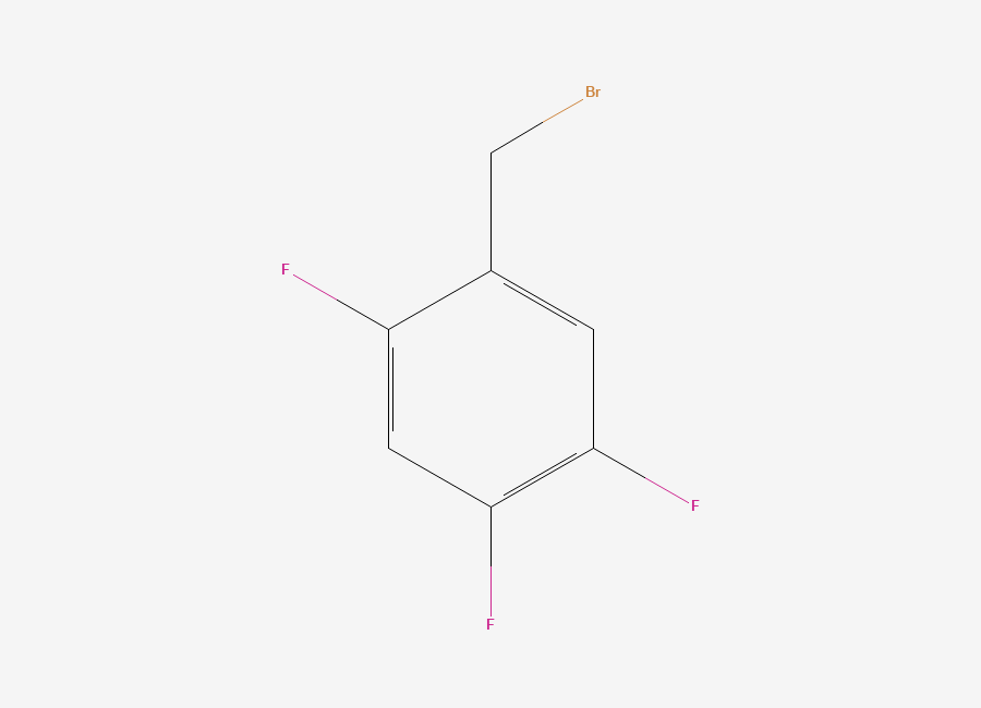 Two-dimensional chemical structure of 2,4,5-Trifluorobenzyl Bromide