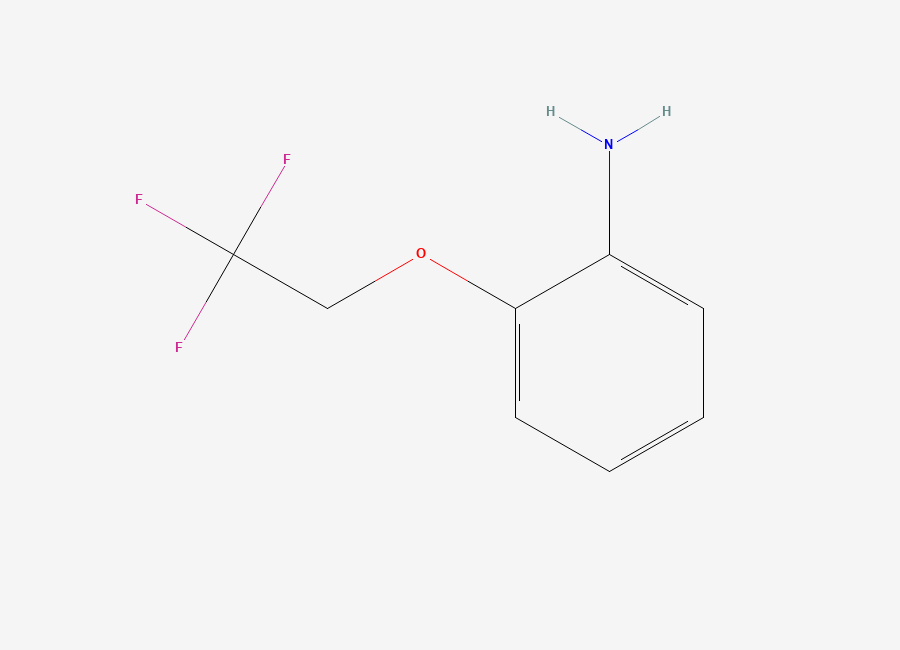 Two-dimensional chemical structure of 2-(2,2,2-Trifluoroethoxy)aniline