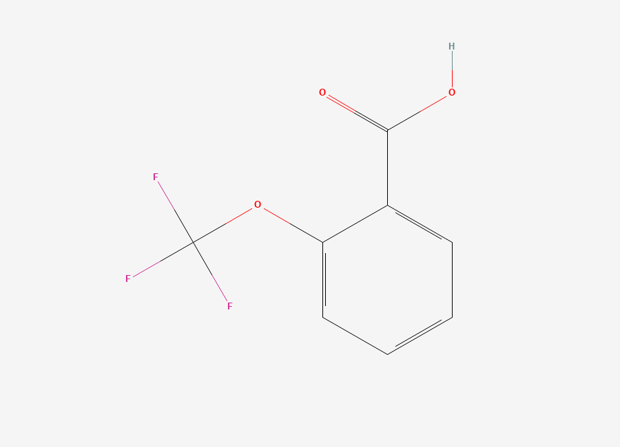 Two-dimensional chemical structure of 2-(Trifluoromethoxy)benzoic acid