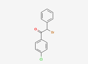 Two-dimensional chemical structure of 2-Bromo-1-(4-chlorophenyl)-2-phenylethan-1-one