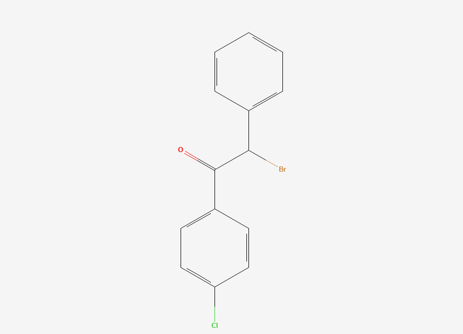 Two-dimensional chemical structure of 2-Bromo-1-(4-chlorophenyl)-2-phenylethan-1-one