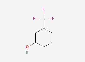 Two-dimensional chemical structure of 3-(Trifluoromethyl)cyclohexan-1-ol