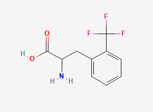 Two-dimensional chemical structure of 2-amino-3-(2-(trifluoromethyl)phenyl)propanoic Acid