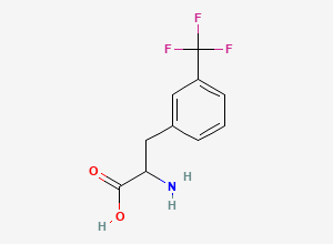 Two-dimensional chemical structure of 3-(Trifluoromethyl)-DL-phenylalanine