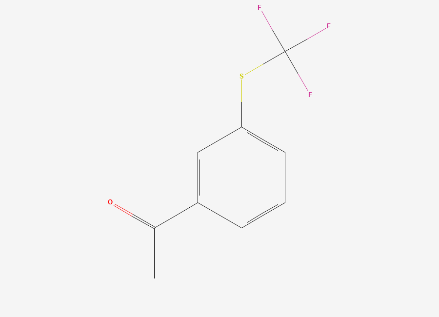 Two-dimensional chemical structure of 3'-(Trifluoromethylthio)acetophenone