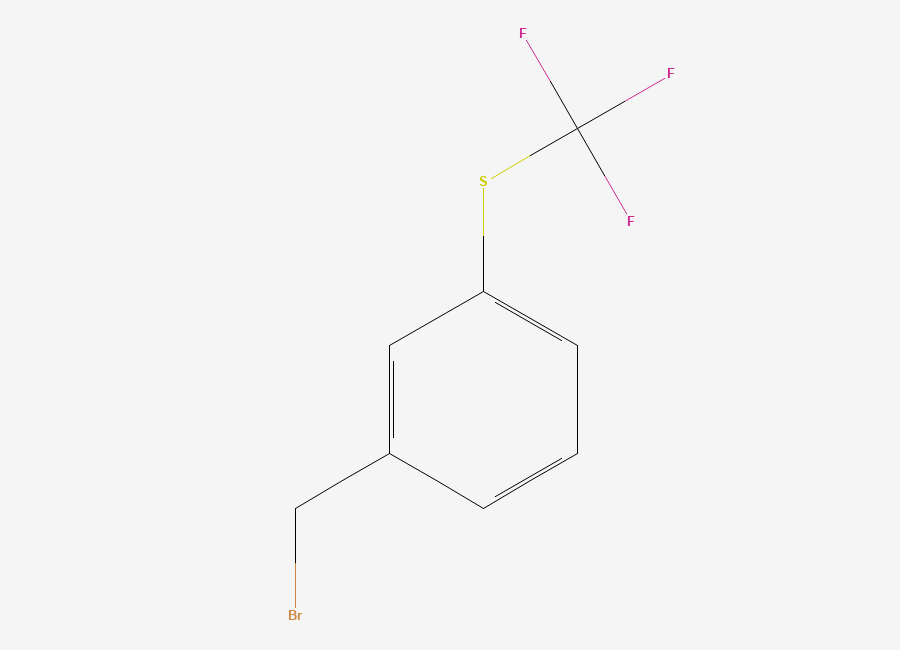 Two-dimensional chemical structure of 1-(Bromomethyl)-3-((trifluoromethyl)sulfanyl)benzene
