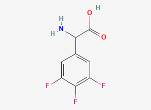 Two-dimensional chemical structure of 2-amino-2-(3,4,5-trifluorophenyl)acetic Acid