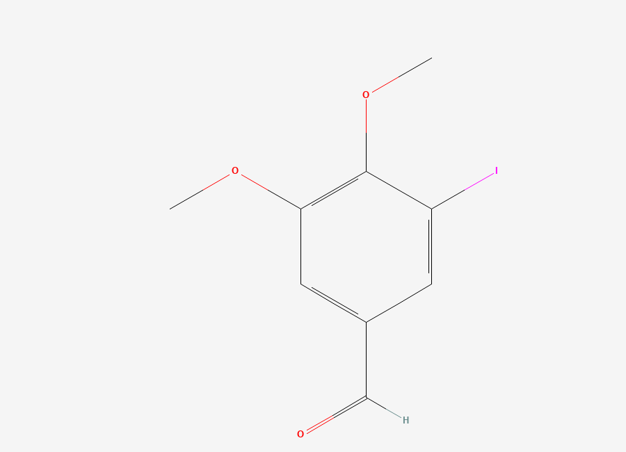 Two-dimensional chemical structure of 3-Iodo-4,5-dimethoxybenzaldehyde