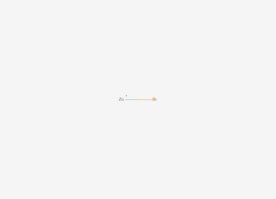 Two-dimensional chemical structure of Zinc(1+), bromo-