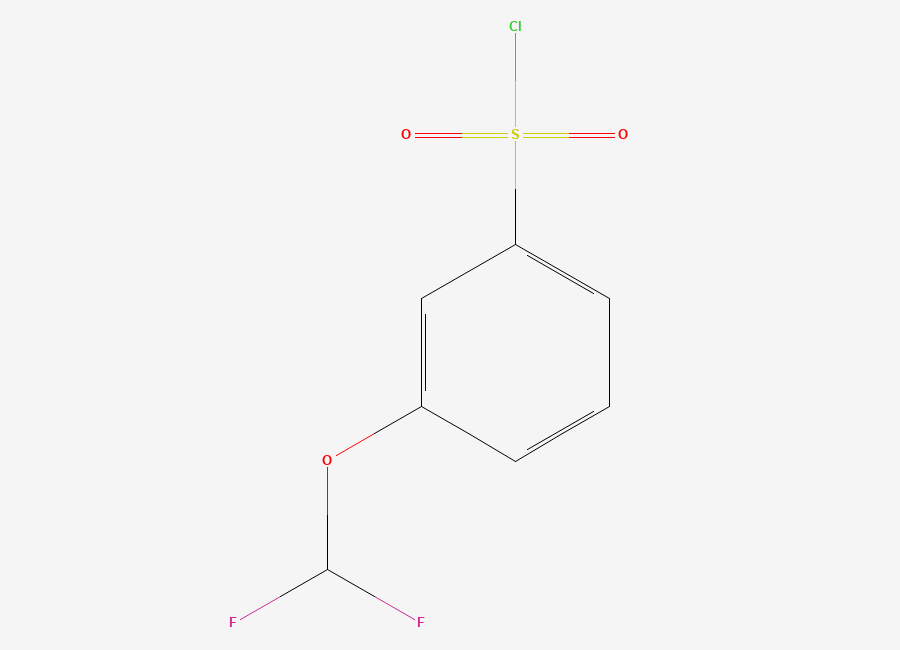 Two-dimensional chemical structure of 3-(Difluoromethoxy)benzenesulfonyl chloride
