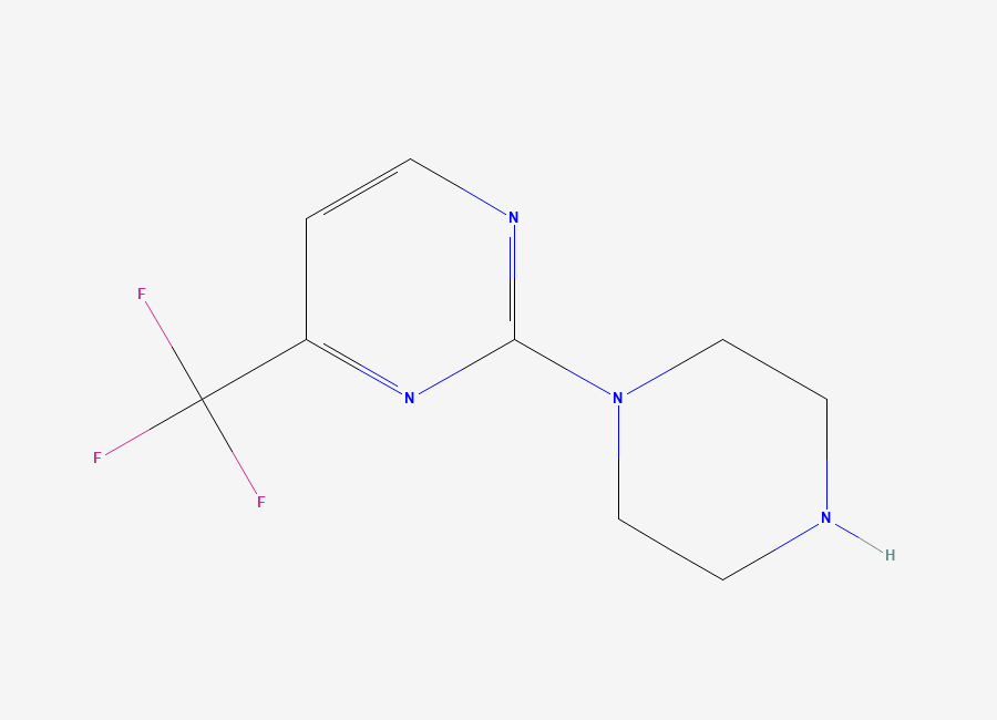 Two-dimensional chemical structure of 2-(Piperazin-1-yl)-4-(trifluoromethyl)pyrimidine