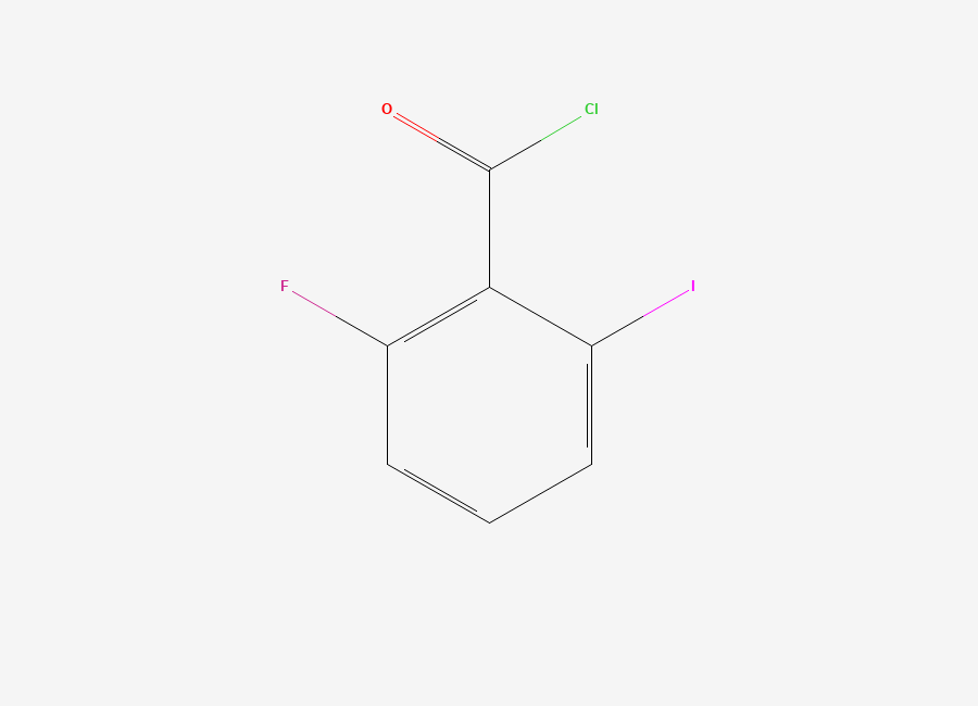 Two-dimensional chemical structure of 2-Fluoro-6-iodobenzoyl chloride
