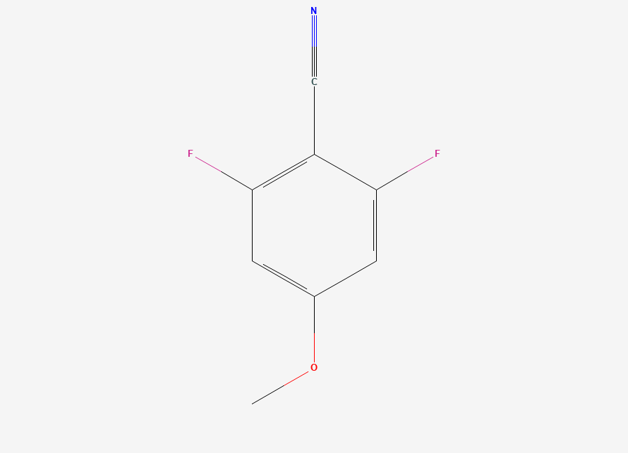 Two-dimensional chemical structure of 2,6-Difluoro-4-methoxybenzonitrile