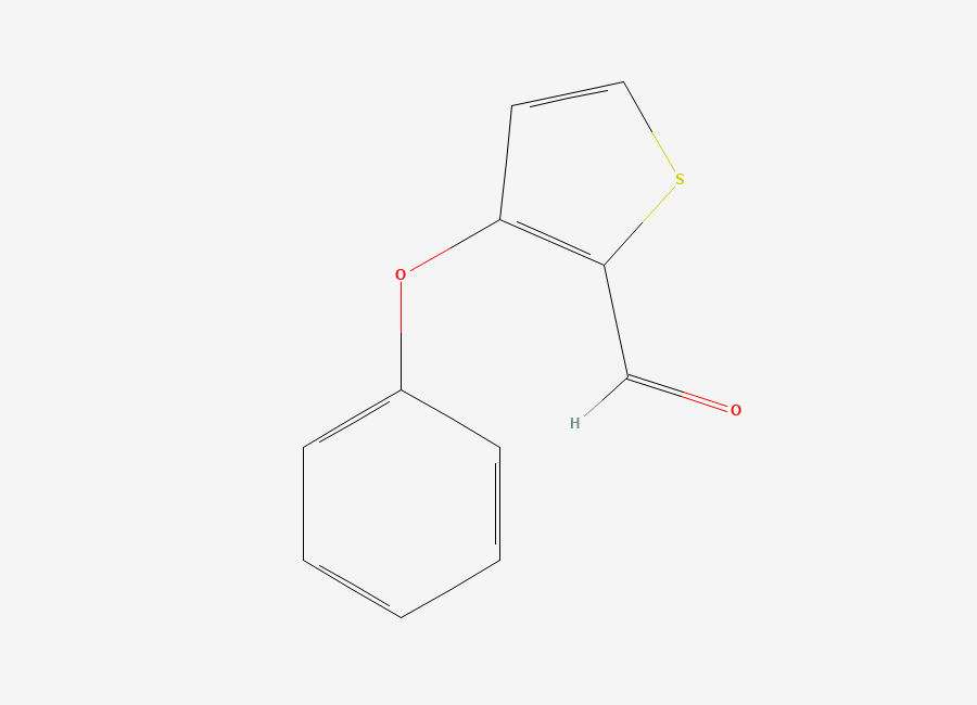 Two-dimensional chemical structure of 3-Phenoxythiophene-2-carbaldehyde