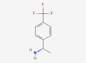Two-dimensional chemical structure of (1S)-1-[4-(Trifluoromethyl)phenyl]ethylamine
