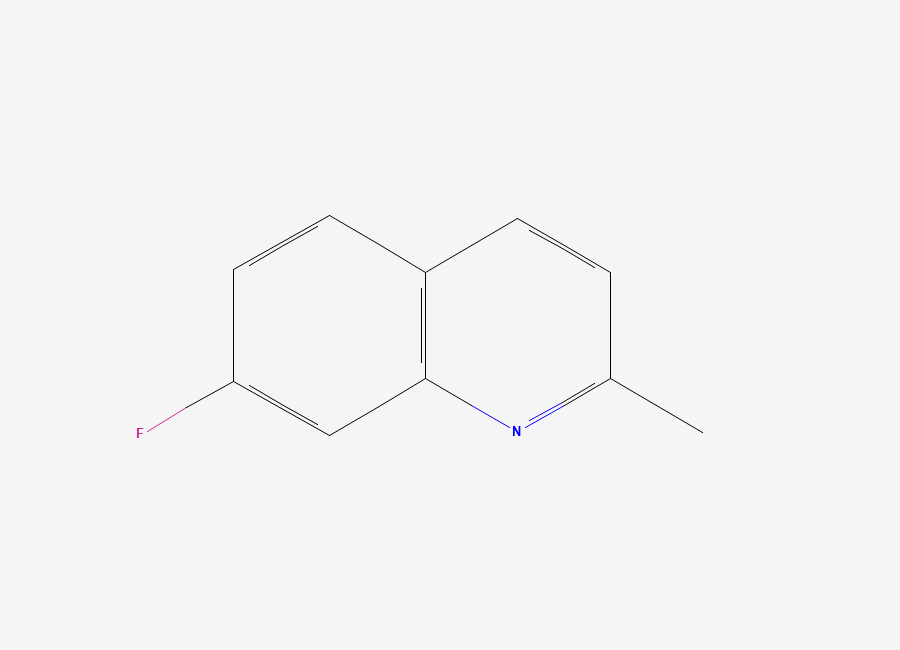 Two-dimensional chemical structure of 7-Fluoro-2-methylquinoline