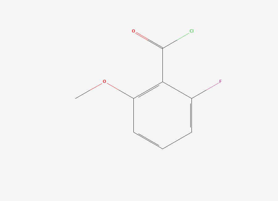 Two-dimensional chemical structure of 2-Fluoro-6-methoxybenzoyl chloride