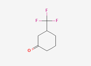 Two-dimensional chemical structure of 3-(Trifluoromethyl)cyclohexanone