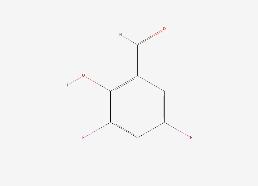 Two-dimensional chemical structure of 3,5-Difluoro-2-hydroxybenzaldehyde