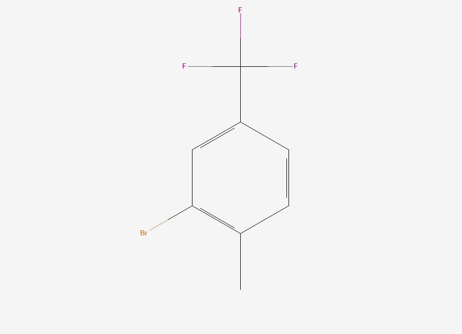 Two-dimensional chemical structure of 2-Bromo-1-methyl-4-(trifluoromethyl)benzene
