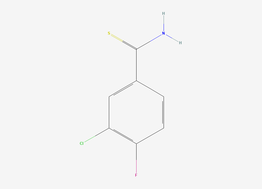 Two-dimensional chemical structure of 3-Chloro-4-fluorothiobenzamide