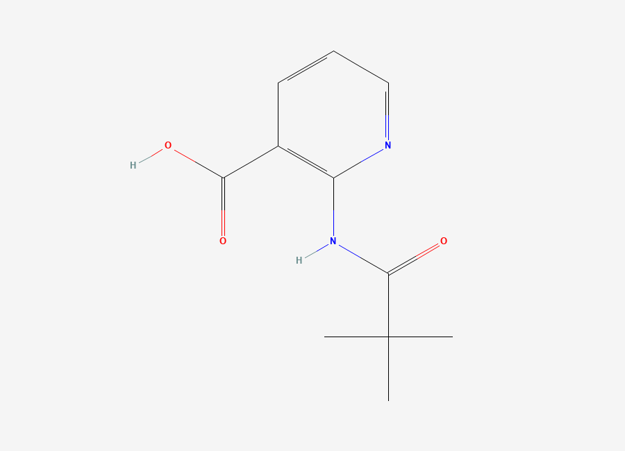 Two-dimensional chemical structure of 2-(2,2-Dimethylpropanamido)pyridine-3-carboxylic acid