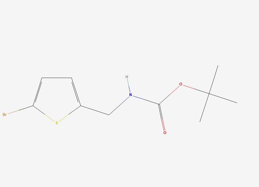 Two-dimensional chemical structure of tert-Butyl ((5-bromothiophen-2-yl)methyl)carbamate