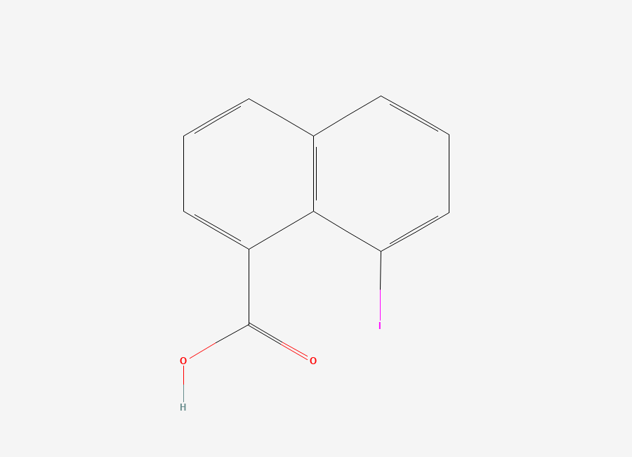 Two-dimensional chemical structure of 8-Iodo-1-naphthoic acid