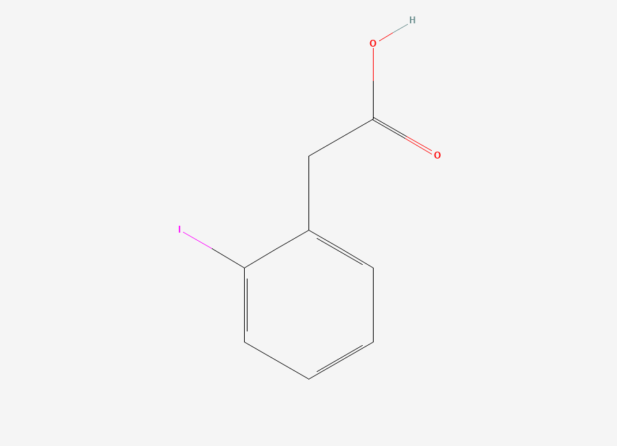 Two-dimensional chemical structure of 2-Iodophenylacetic acid