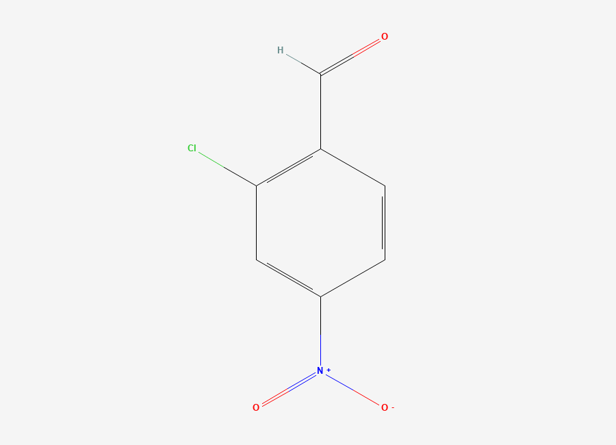 Two-dimensional chemical structure of 2-Chloro-4-nitrobenzaldehyde