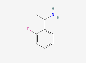 Two-dimensional chemical structure of (1R)-1-(2-Fluorophenyl)ethylamine