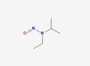 Two-dimensional chemical structure of N-Nitrosoethylisopropylamine (NEIPA), CAS 16339-04-1