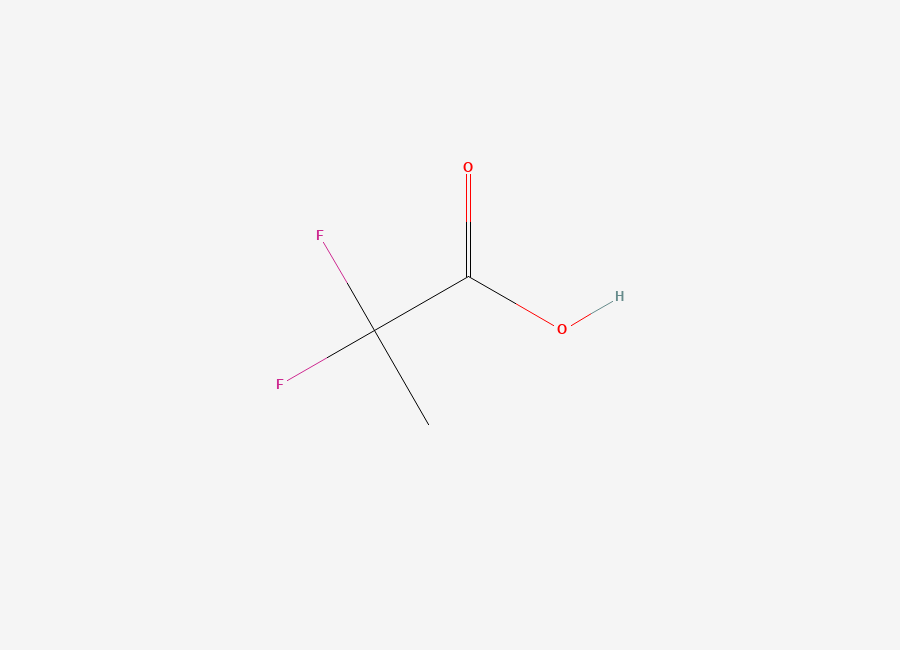Two-dimensional chemical structure of 2,2-Difluoropropionic acid