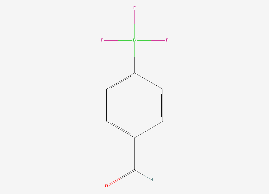 Two-dimensional chemical structure of Trifluoro-(4-formylphenyl)boranuide