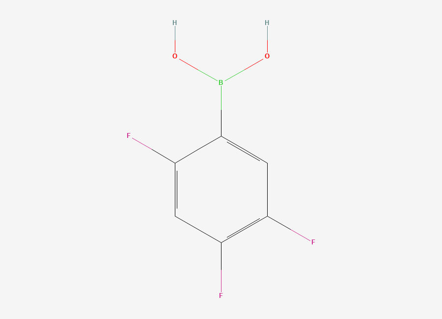 Two-dimensional chemical structure of 2,4,5-Trifluorophenylboronic acid