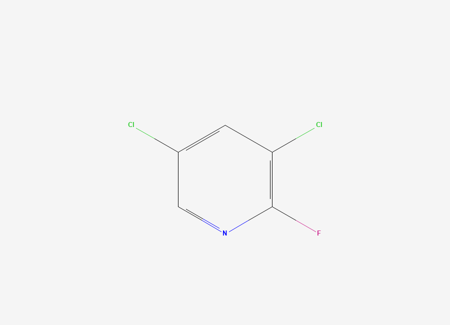 Two-dimensional chemical structure of 3,5-Dichloro-2-fluoropyridine