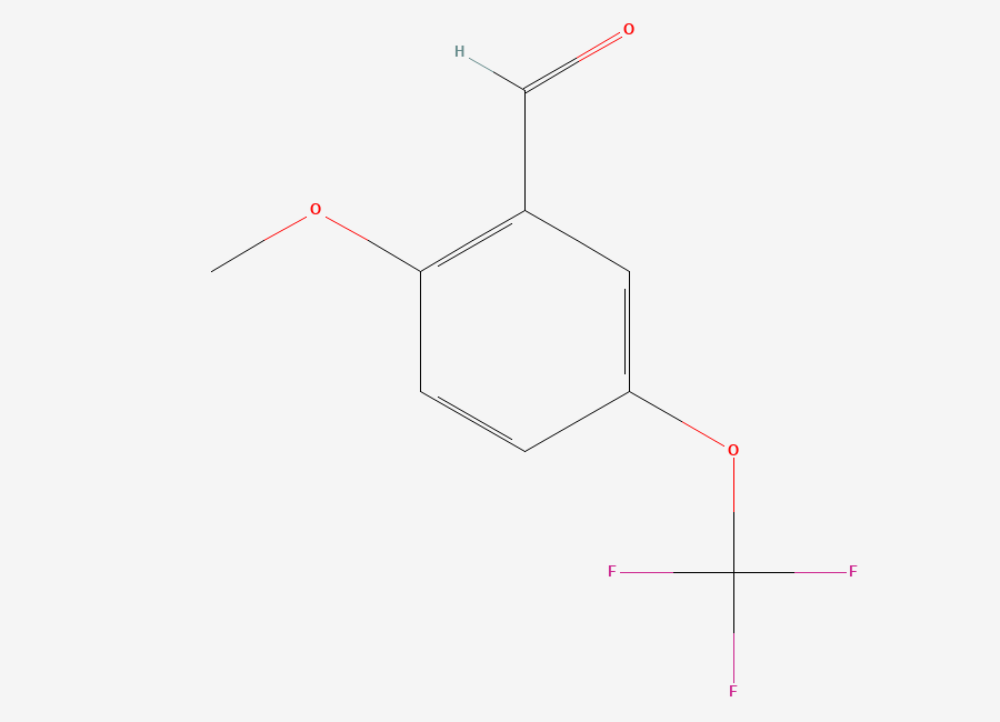 Two-dimensional chemical structure of 2-Methoxy-5-(trifluoromethoxy)benzaldehyde