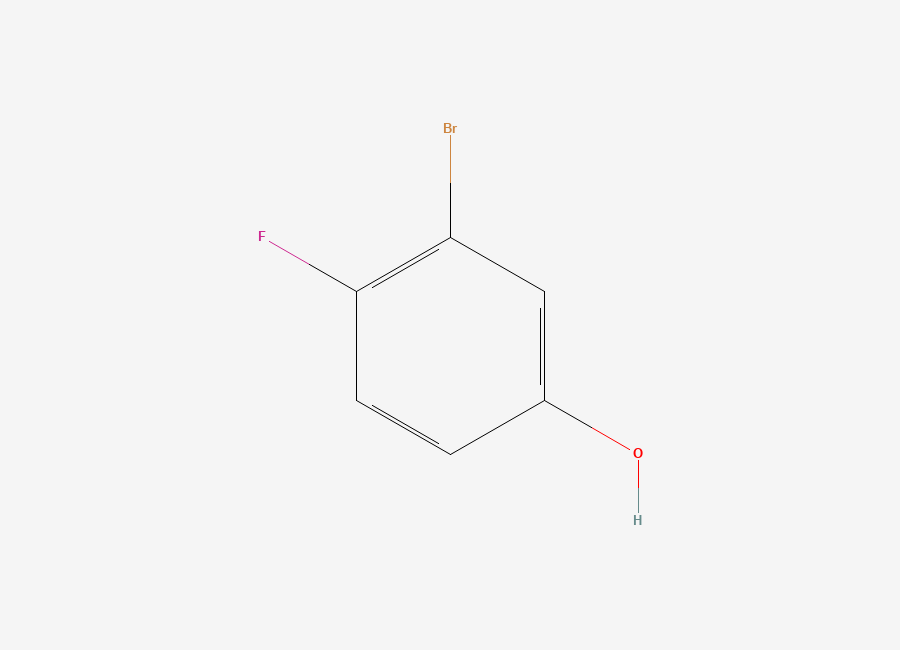 Two-dimensional chemical structure of 3-Bromo-4-Fluorophenol