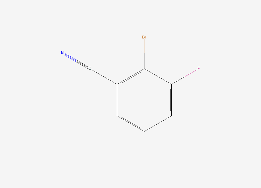 Two-dimensional chemical structure of 2-Bromo-3-fluorobenzonitrile