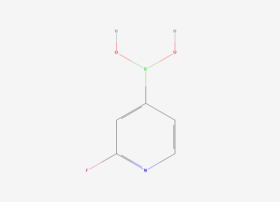 Two-dimensional chemical structure of 2-Fluoropyridine-4-boronic acid
