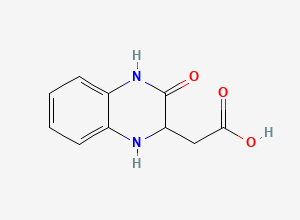 Two-dimensional chemical structure of (3-Oxo-1,2,3,4-tetrahydroquinoxalin-2-yl)acetic acid