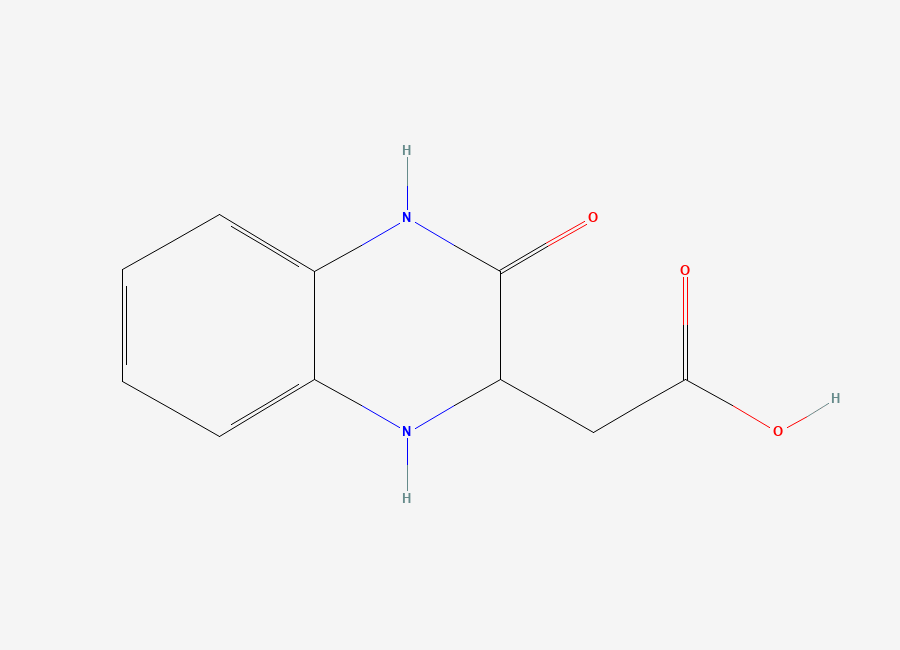 Two-dimensional chemical structure of (3-Oxo-1,2,3,4-tetrahydroquinoxalin-2-yl)acetic acid