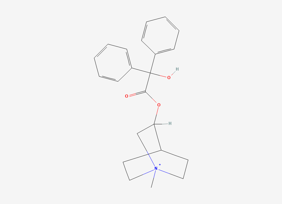 Two-dimensional chemical structure of Clidinium, CAS 7020-55-5
