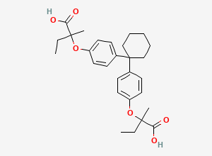 Two-dimensional chemical structure of Clinofibrate, CAS 30299-08-2