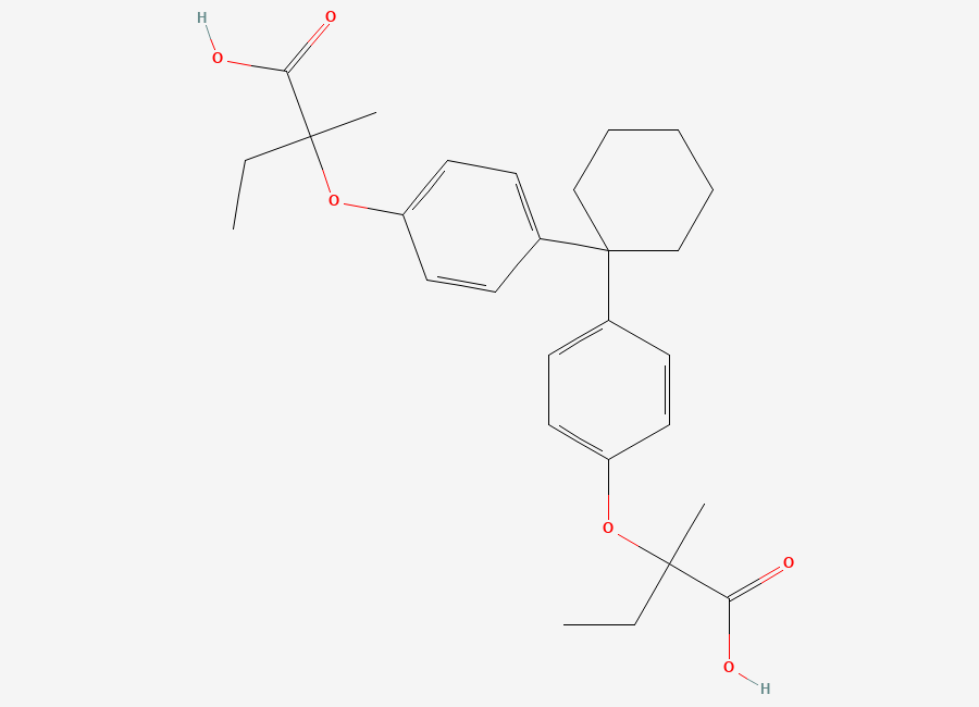 Two-dimensional chemical structure of Clinofibrate, CAS 30299-08-2