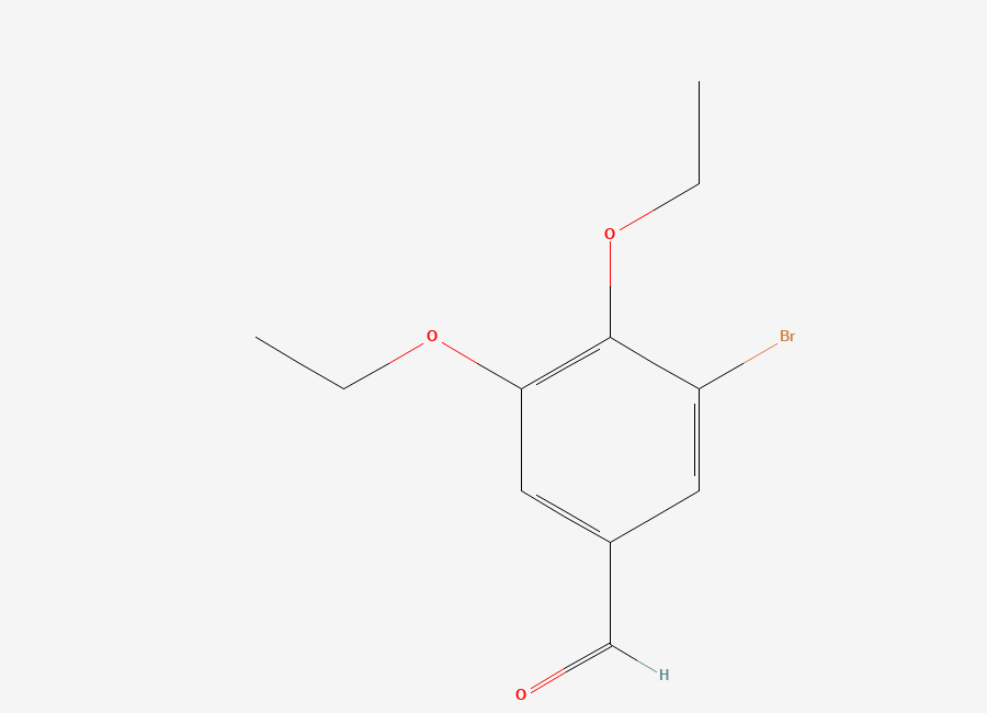 Two-dimensional chemical structure of 3-Bromo-4,5-diethoxybenzaldehyde
