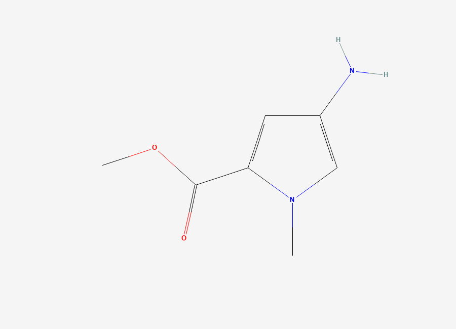 Two-dimensional chemical structure of Methyl 4-amino-1-methyl-1H-pyrrole-2-carboxylate